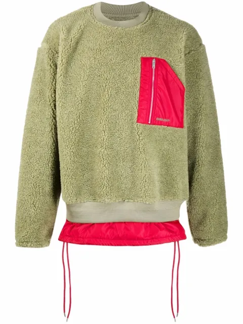 AMBUSH layered-effect jumper Green BMEA013F21FAB0016363