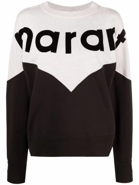 MARANT ÉTOILE Houston two-tone logo sweatshirt Black SW0006FAA1M08E