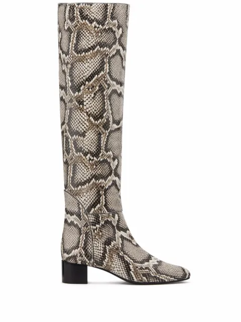 Giuseppe Zanotti Doreen snakeskin-effect boots Brown I980007001