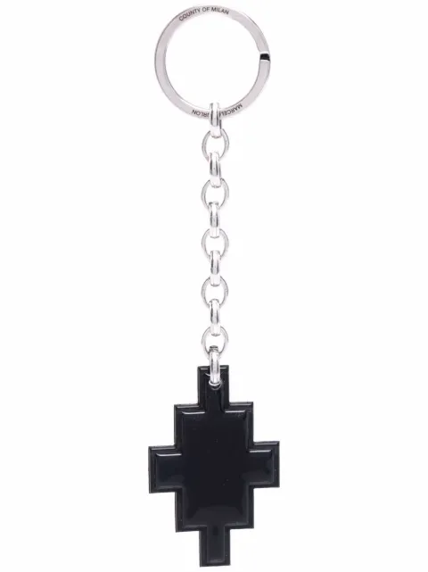 COUNTY OF MILAN cross pendant keyring Black CMZG015F21PLA0011072