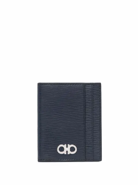 Ferragamo Gancini credit card holder Blue 744864