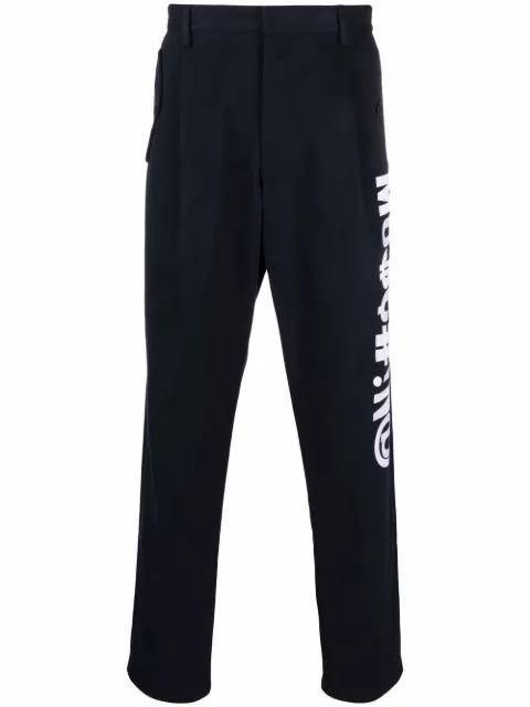 Moschino Symbols stretch-gabardine trousers Blue A03057021