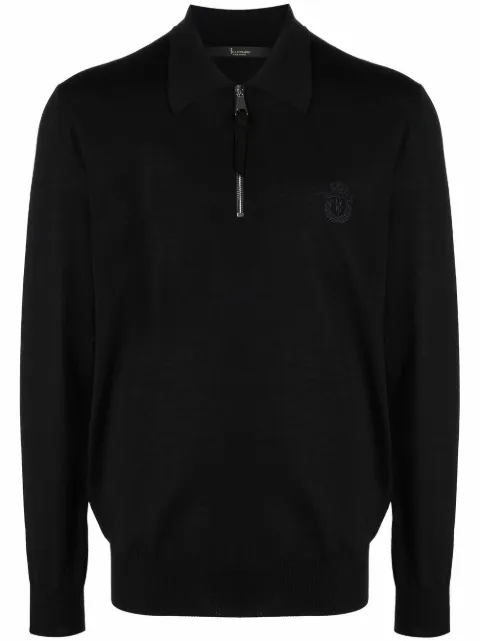 Billionaire polo style logo jumper Black BBCOMKO0887BKN004N