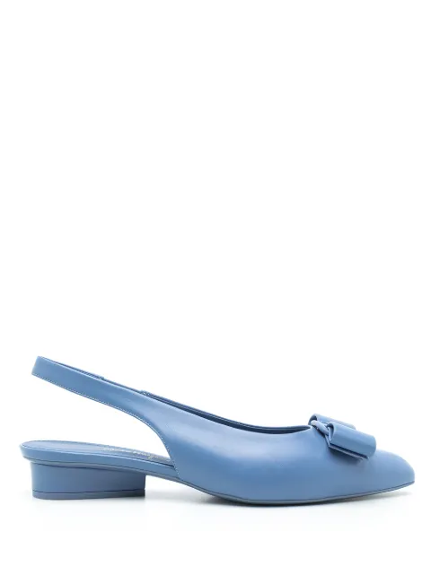 Ferragamo Vara Bow slingback pumps Blue 745732