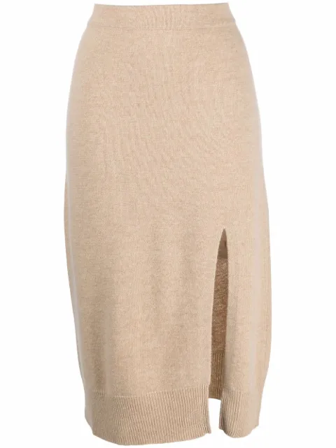 Lorena Antoniazzi straight-leg knitted skirt Neutrals A21114SM0021906