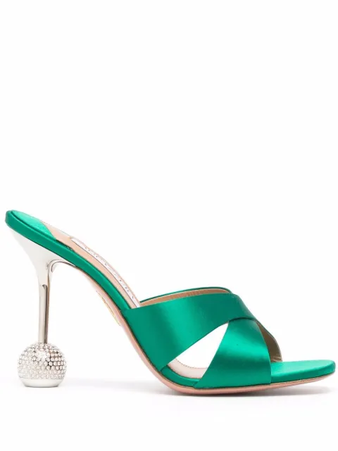Aquazzura Yes Darling mules Green YEDHIGM0SATEME