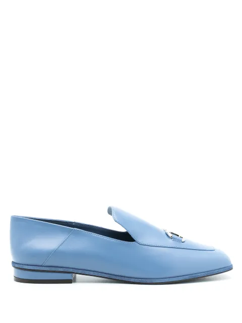 Ferragamo square toe loafers Black 747696