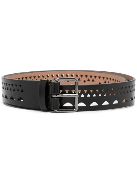 Alaïa laser-cut detail belt Black AA1C313MC0A30