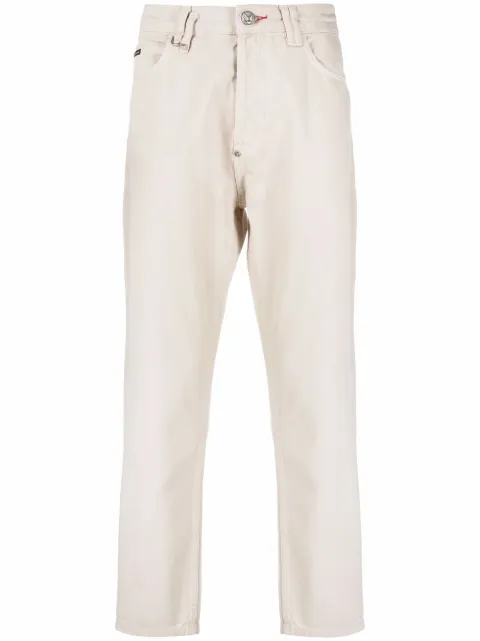 Philipp Plein Iconic carrot-cut jeans Neutrals FAACMDT2564PDE004N