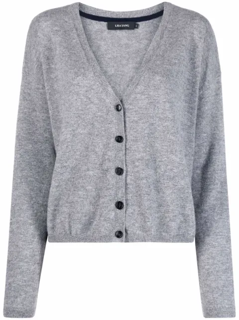 Lisa Yang V-neck cashmere cardigan Grey 202037