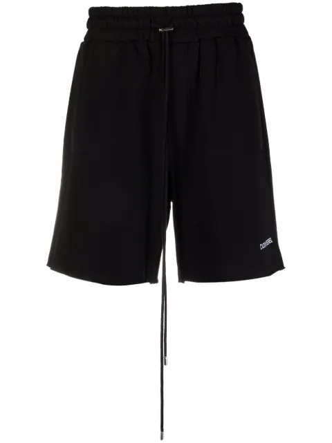 DOMREBEL logo-embroidered track shorts Black SWEATSHORTS