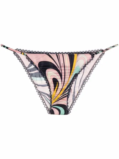 PUCCI Onde-print tanga briefs Pink 2EUX012E899