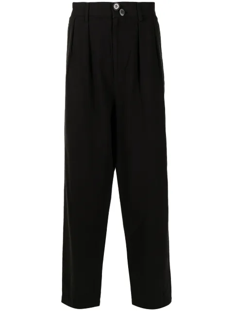 Undercoverism pleat-detail buttoned tailored trousers Black UI2A4501