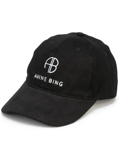 ANINE BING logo-detail hat Black S129084000