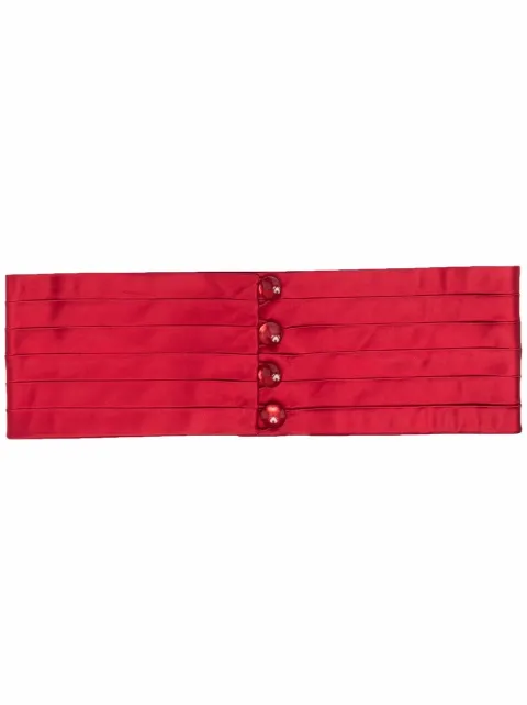 Saint Laurent Pre-Owned 1980s silk smoking waist belt Red 131142