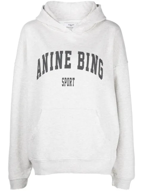 ANINE BING Harvey logo-print sweatshirt Grey S085185030GREYMELANGE
