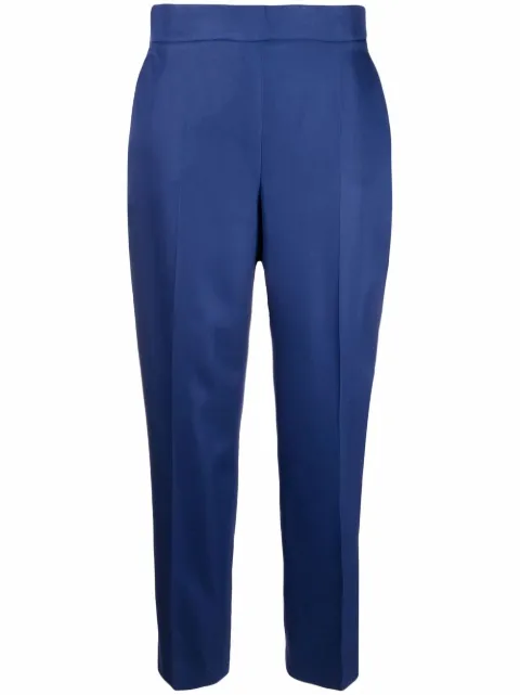 Ferragamo straight-leg silk trousers Blue 746546006