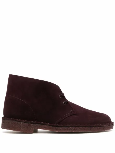 Clarks Originals suede lace-up desert boots Purple 162442