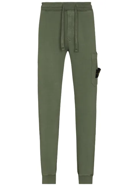 Stone Island tapered drawstring track pants Green 751564520