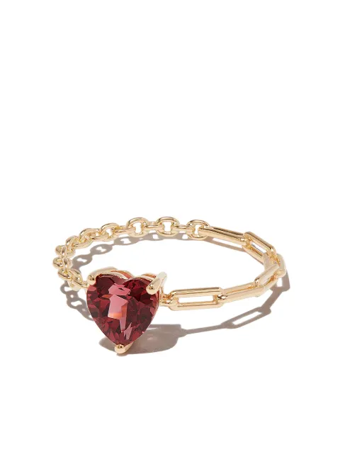 Yvonne Léon 18kt yellow gold rhodolite heart ring Gold BGSOLITCOEURROSEOJ