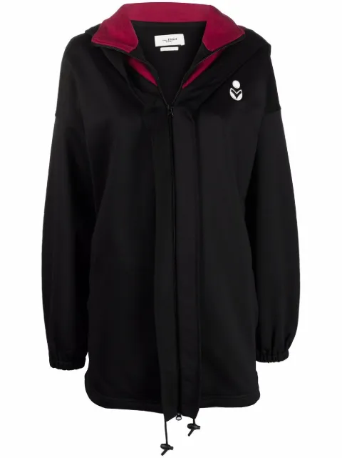 MARANT ÉTOILE logo-print hooded jacket Black VE167021A034E