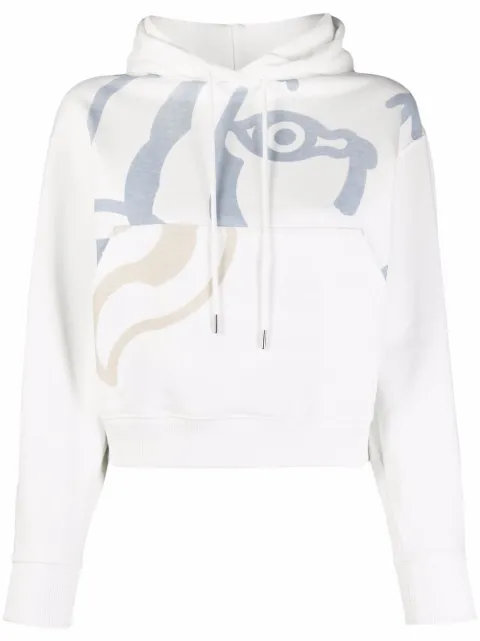 Kenzo graphic-print cotton hoodie White FB62SW6624MO