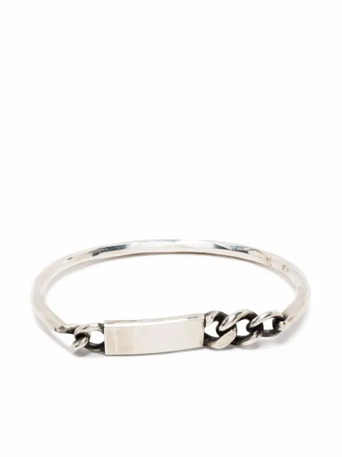 WERKSTATT:MÜNCHEN plaque chain bracelet Silver M2622
