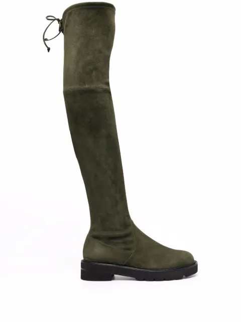 Stuart Weitzman Lowland Lift suede boots Green S6556SUSHNT