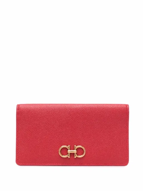 Ferragamo Gancini continental wallet Red 746639