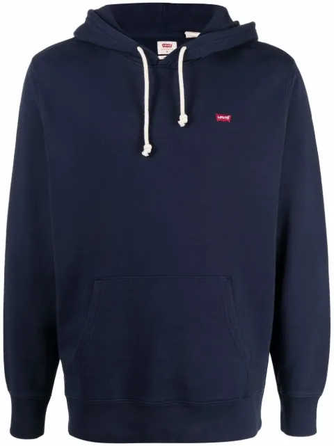 Levi's chest logo-patch hoodie Blue 34581