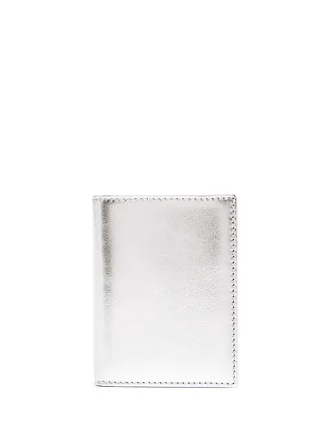 Comme Des Garçons Wallet metallic-effect card holder Silver SA0641G