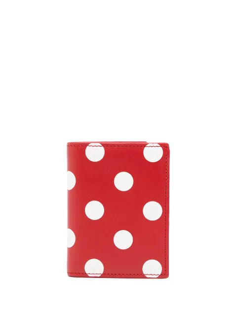 Comme Des Garçons Wallet polka dot-print cardholder Red SA0641PD