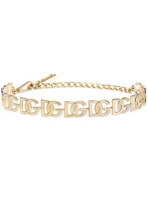 Dolce & Gabbana DG-logo chain belt Gold WLN6P2W1111