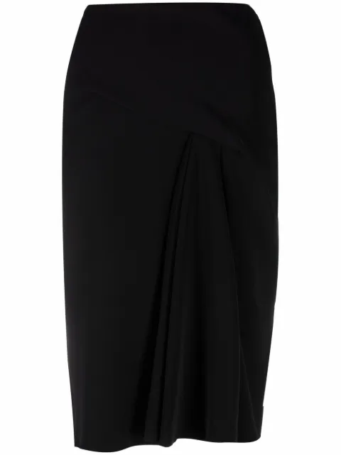 Versace pinch-pleat A-line skirt Black 10006931A00993