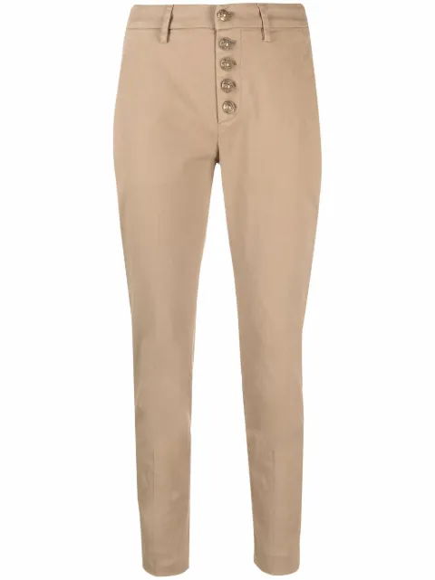 DONDUP cropped skinny-fit trousers Neutrals DP600GS0049BM5