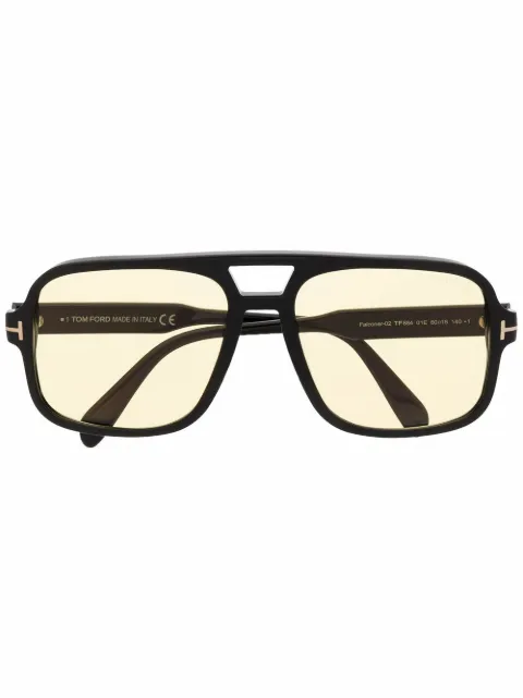 TOM FORD Eyewear tinted pilot-frame sunglasses Black FT0884