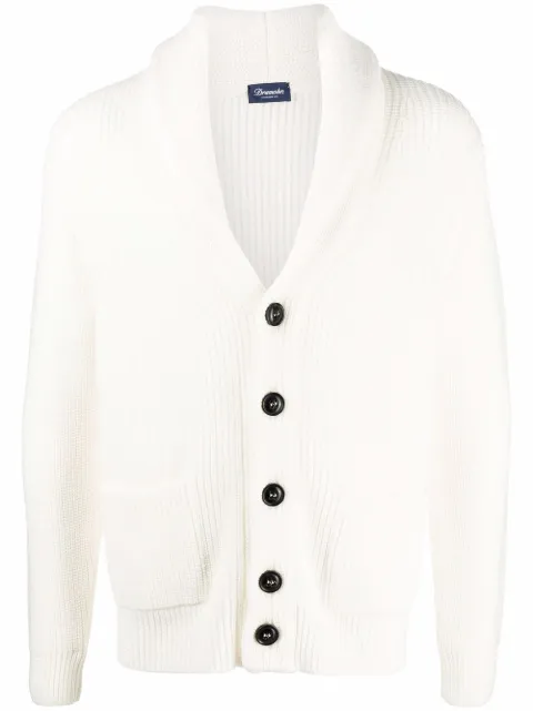 Drumohr button-up merino cardigan White D5M419PN