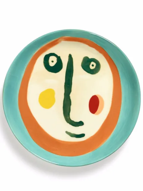 Serax Feast Face 2 abstract-print plate Blue B8921003Q