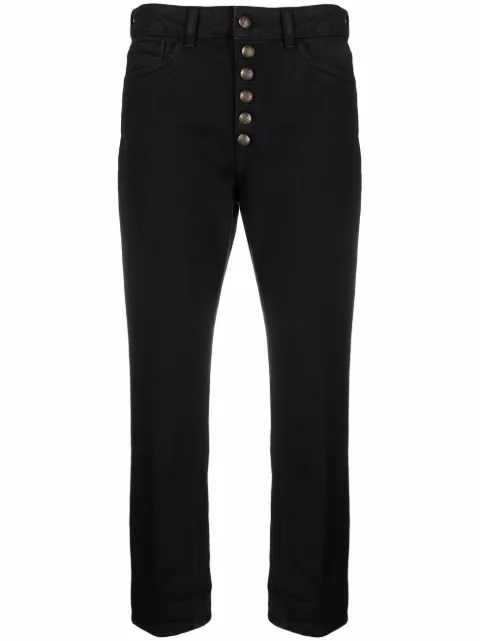 DONDUP high-waist button trousers Black DP268BBS0033