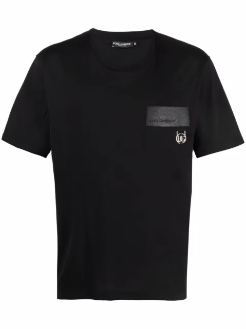 Dolce & Gabbana logo-patch short-sleeve T-shirt Black G8NC5ZG7A2H