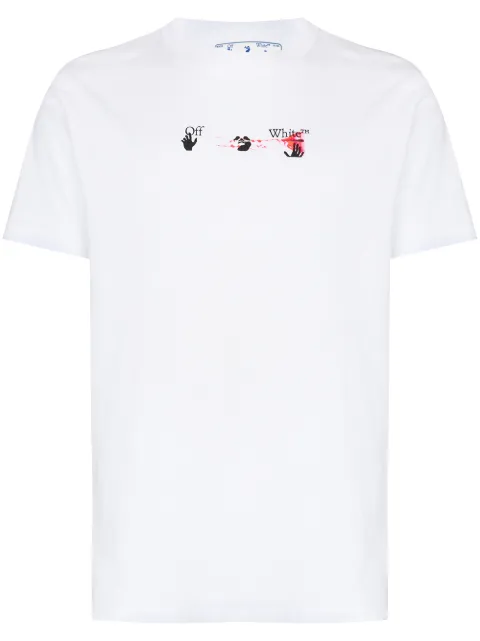 Off-White painted-style arrows T-shirt White OMAA027F21JER0170132