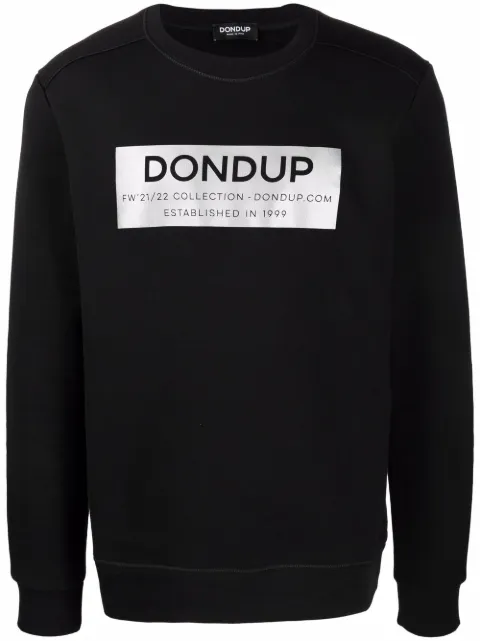 DONDUP logo-print crewneck sweatshirt Black UF617KF0136UCA7