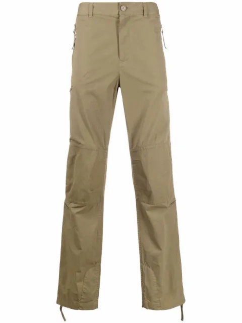 Helmut Lang zip-pocket straight-leg trousers Green L04HM205
