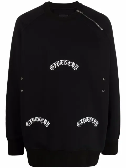 Givenchy logo-print sweatshirt Black BMJ0C23Y69