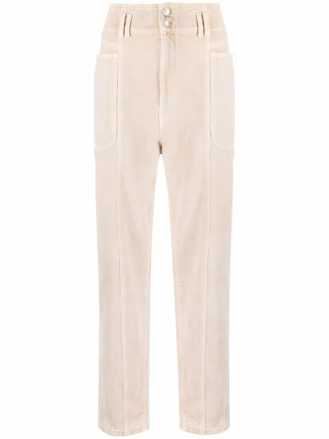 MARANT ÉTOILE high-rise straight-leg jeans Neutrals PA194921A017E