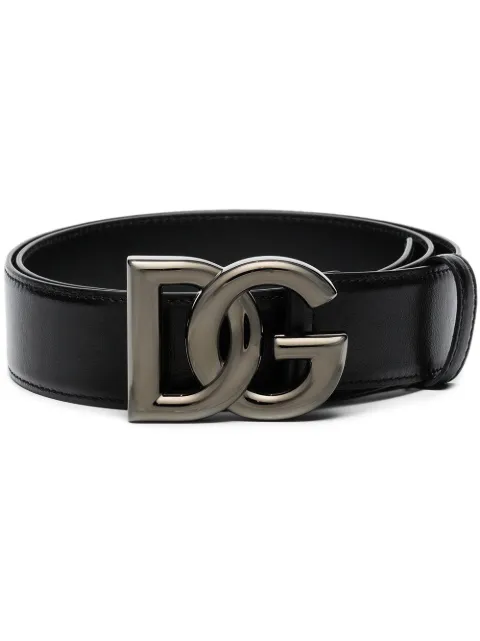 Dolce & Gabbana DG logo buckle belt Black BC4630AO776
