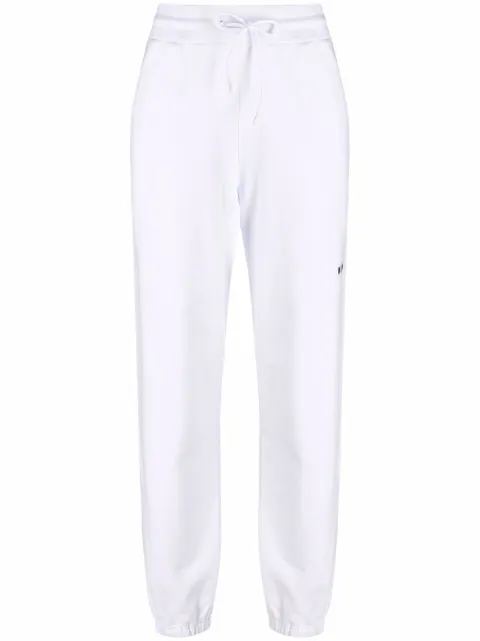 MSGM logo-print cotton joggers White 2000MDP500200000