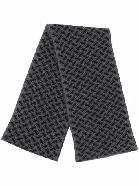 Drumohr Razor Blade knitted scarf Grey D1K820