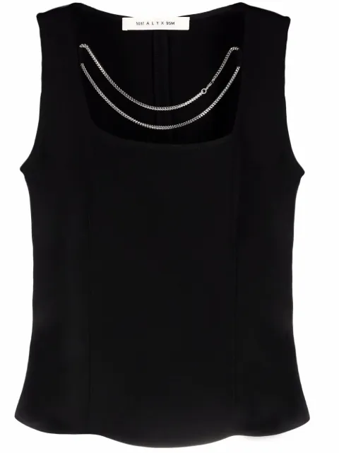 1017 ALYX 9SM chain-detail sleeveless blouse Black AAWSH0116FA01