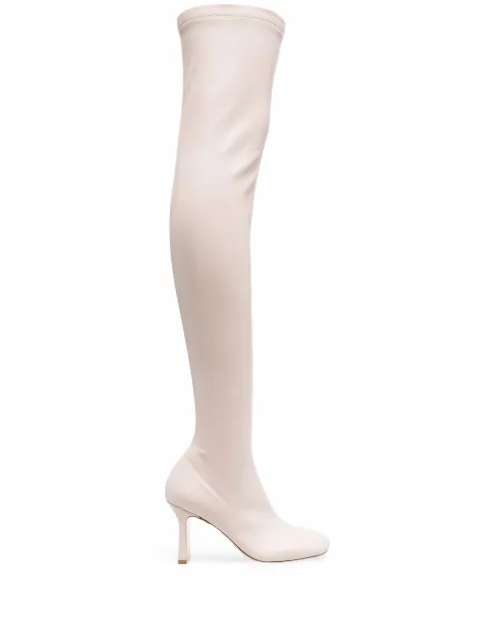 Stella McCartney Ivy over-the-knee heeled boots Neutrals 800381W1CV0